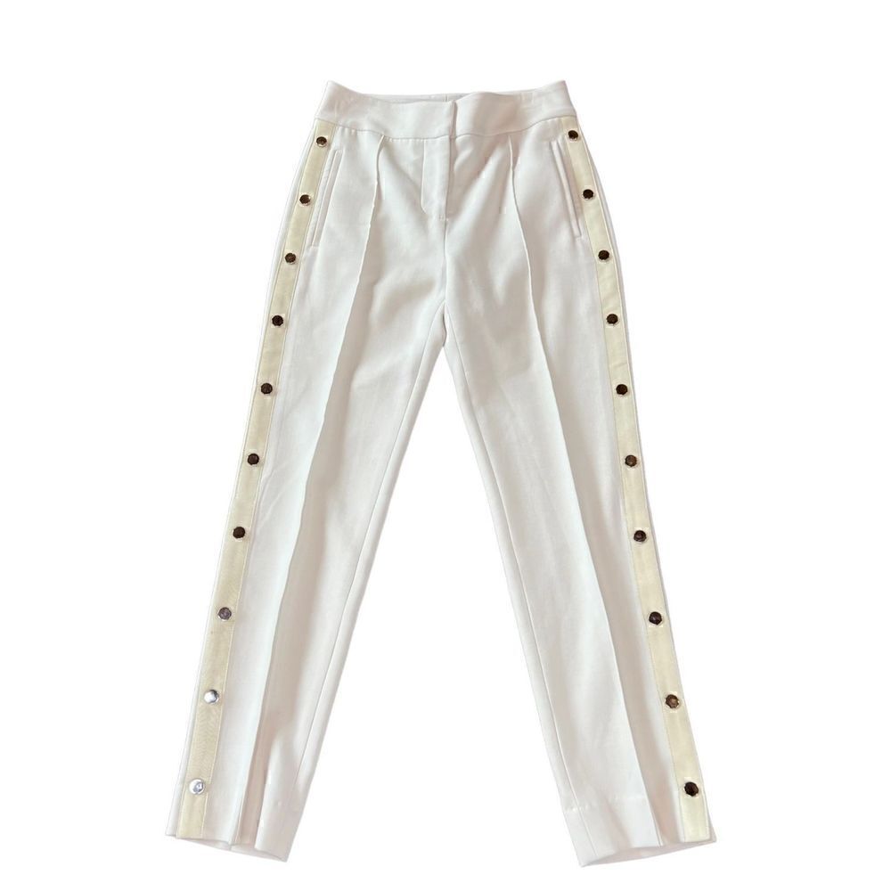 Veronica Beard Cream Pants with Decorative Legs Size 2